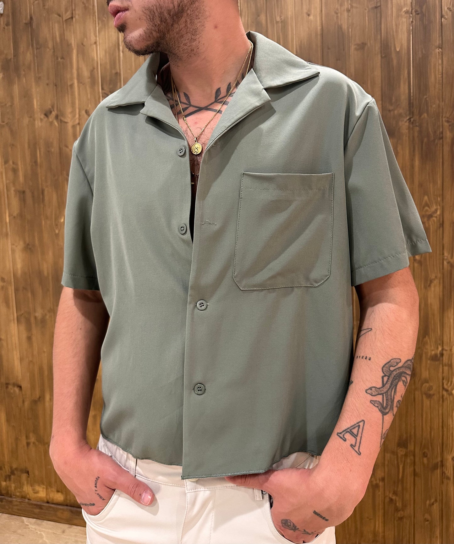 Camisa Cropped Verde