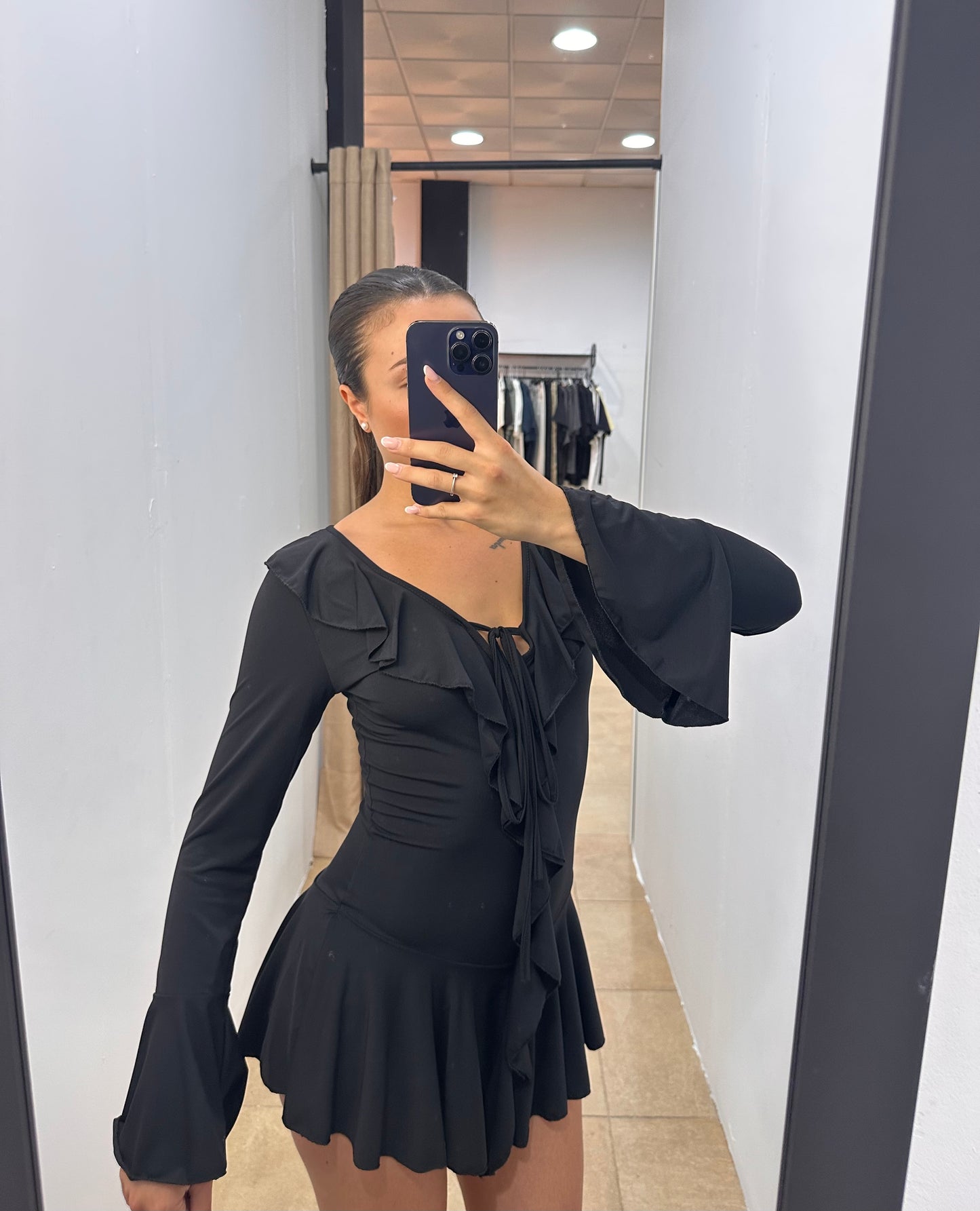Vestido Ondas Negro