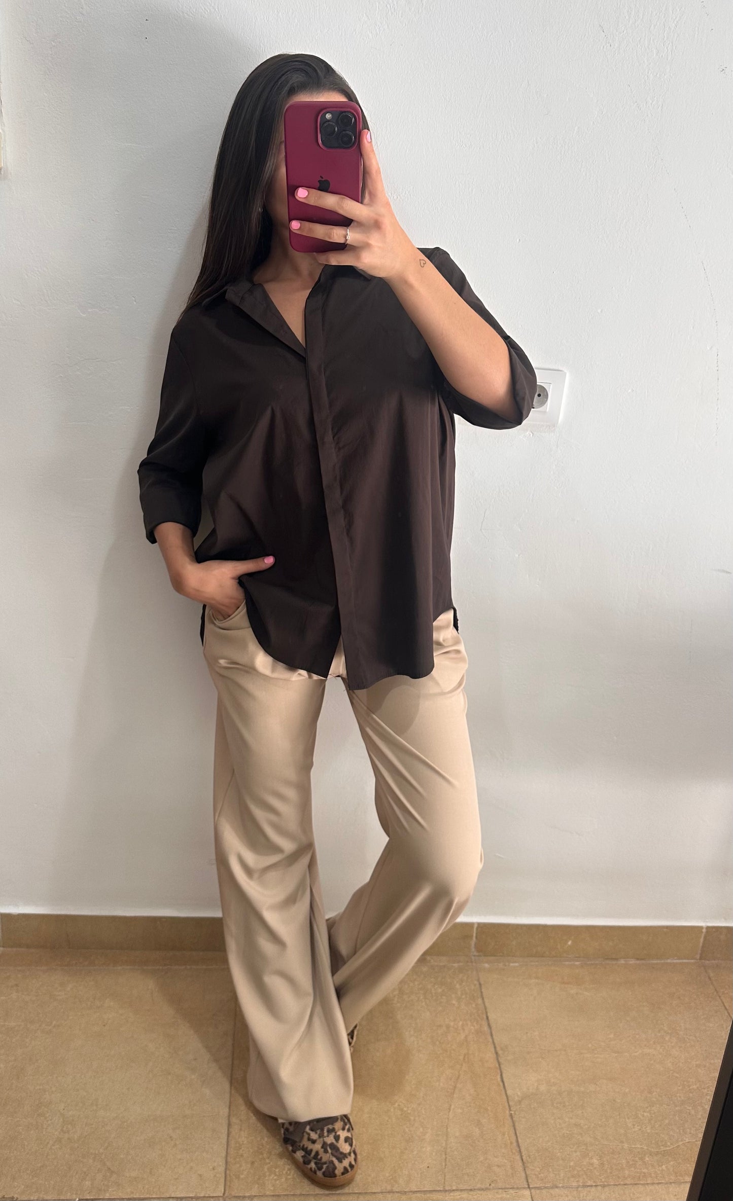 Camisa Oversize Chocolate