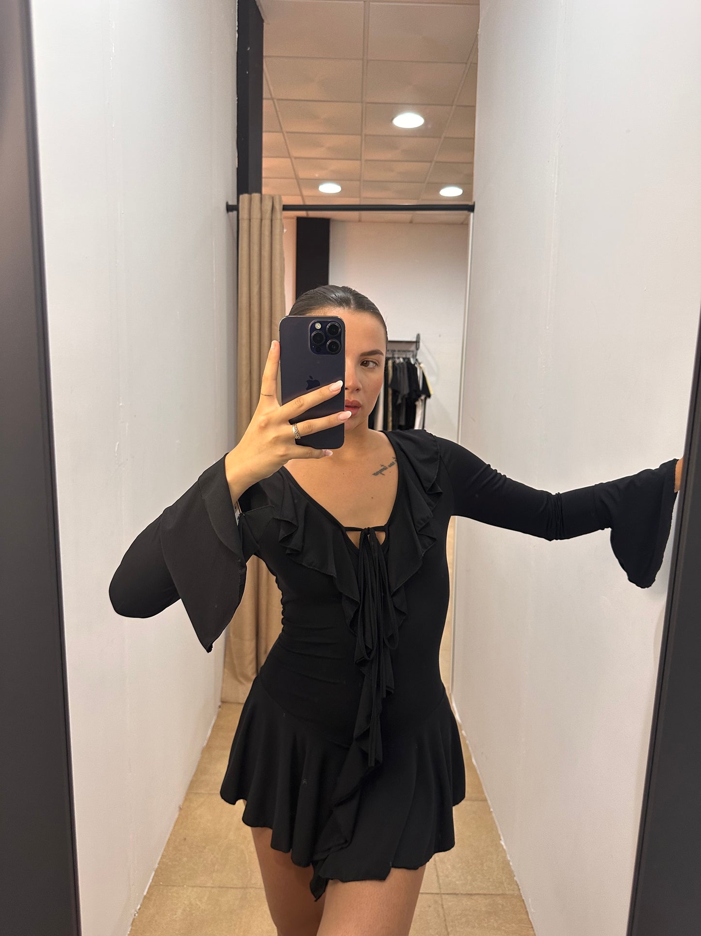 Vestido Ondas Negro