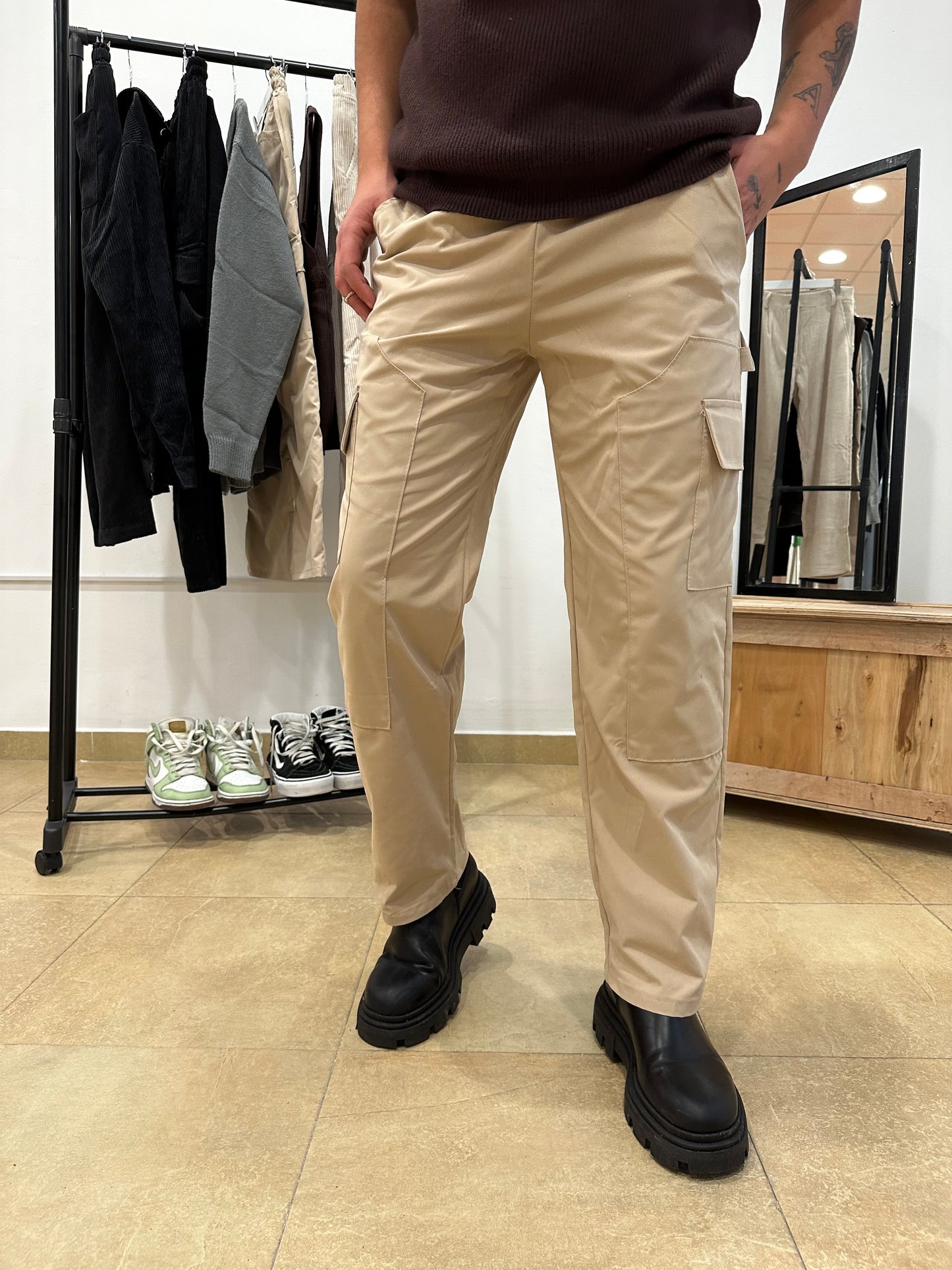 Pantalón Cargo Camel