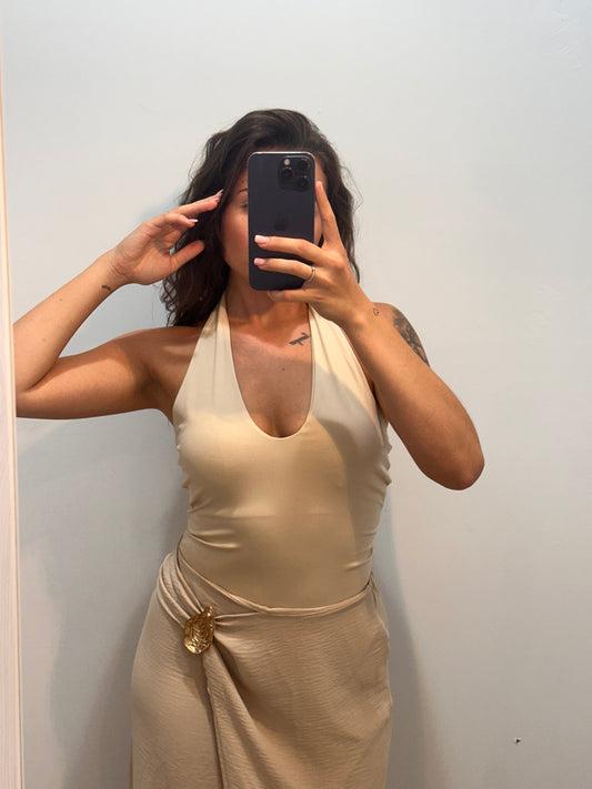Body Beige Cuello Halter