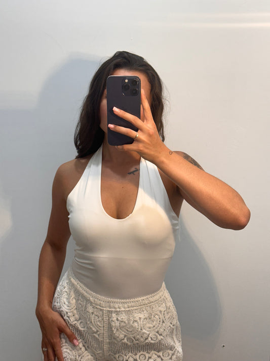 Body Blanco Cuello Halter