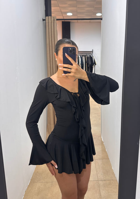 Vestido Ondas Negro