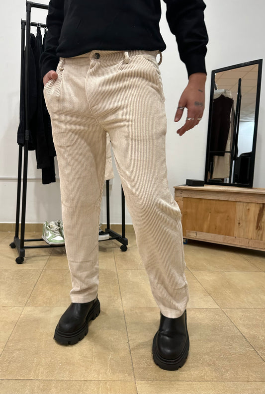 Pantalón Pana Beige